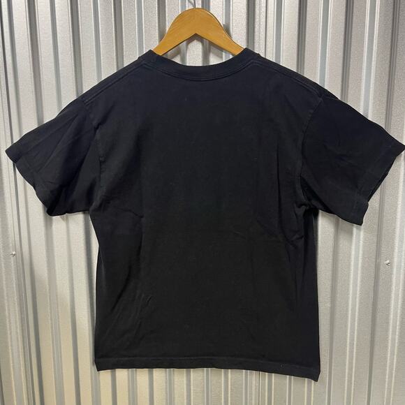 VTG Cyber Y2K Skull Grunge Black Graphic T Shirt Affliction Skate Style SZ - Picture 3 of 3